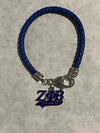 Zeta Phi Beta Bling ZPB Leather Charm Bracelet