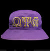 Omega Psi Phi Embroidered Bucket Hat Purple