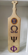 Omega Psi Phi Wooden Paddle Gold