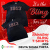 Delta Sigma Theta 1913 Rhinestone Bling Cocktail T-Shirt