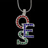 OES Eastern Star Crystal Overlap Necklace