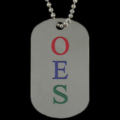 OES Eastern Star Double Side Dog Tag Necklace