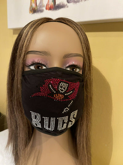 Tampa Bay Buccaneers Rhinestone Bling Face Mask