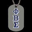 Phi Beta Sigma Double Side Dog Tag Necklace